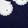 Navy Knit Taffeta Mini Dress Navy Knit Taffeta Mini Dress