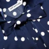 Navy Polka Dot Satin Midi Dress Navy Polka Dot Satin Midi Dress