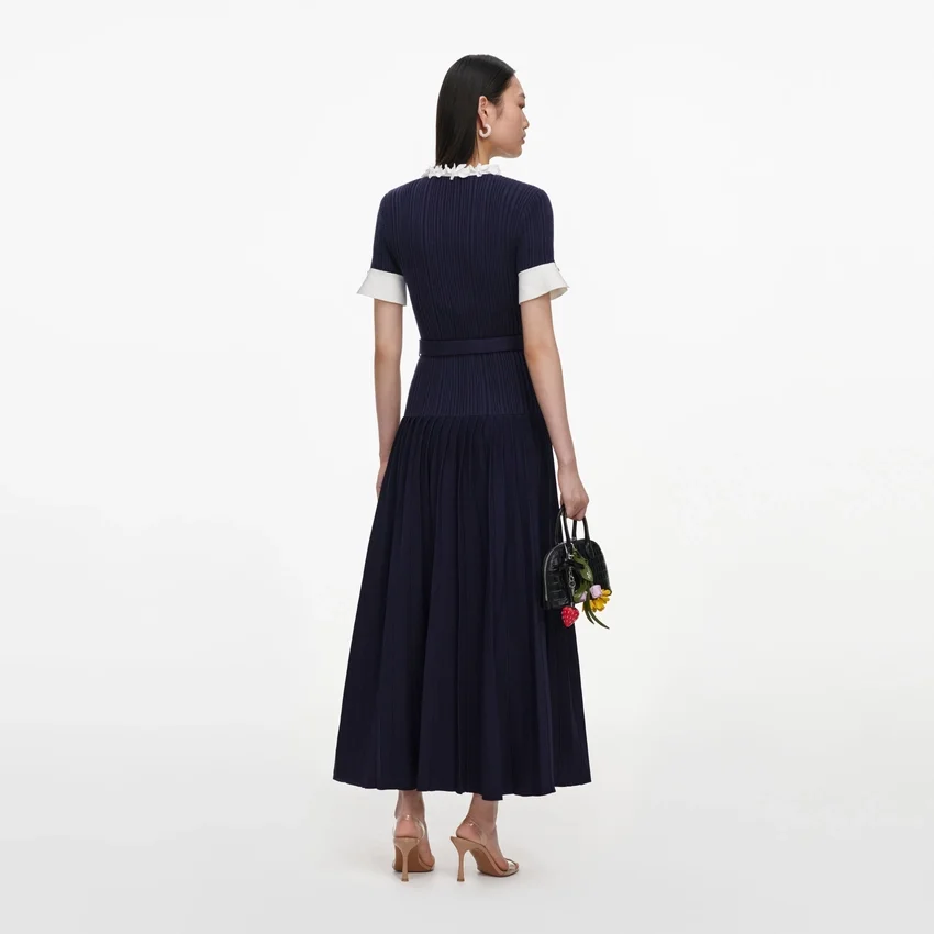 Navy Rib Knit Midi Dress Navy Rib Knit Midi Dress