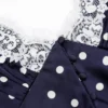 Navy Satin Polka Dot Midi Dress Navy Satin Polka Dot Midi Dress
