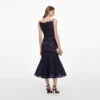 Navy Spiral Lace Midi Dress Navy Spiral Lace Midi Dress