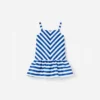 Navy Stripe Cherry Motif Dress Navy Stripe Cherry Motif Dress