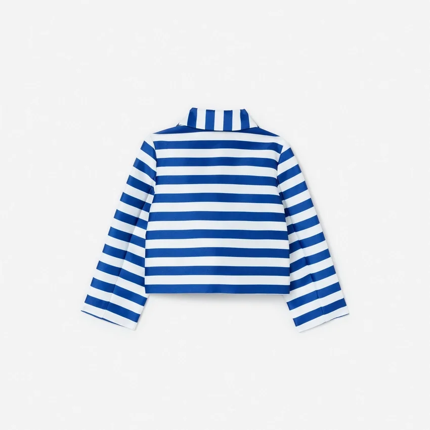 Navy Stripe Cherry Motif Jacket Navy Stripe Cherry Motif Jacket