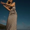 Navy Stripe Jersey Maxi Dress Navy Stripe Jersey Maxi Dress