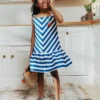 Navy Striped Cherry Motif Headband