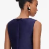 Navy Taffeta Lace Mini Dress Navy Taffeta Lace Mini Dress