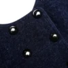 Navy Textured Boucle Mini Dress