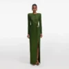 Olive Rhinestone Embellished Maxi Dress Olive Rhinestone Embellished Maxi Dress
