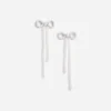 Pearl Bow Dangle Earrings