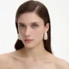 Pearl Cluster Hoop Earrings