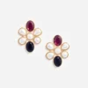 Pearl Crystal Cluster Earrings Pearl Crystal Cluster Earrings