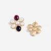 Pearl Crystal Cluster Earrings Pearl Crystal Cluster Earrings