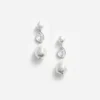 Pearl Crystal Droplet Earrings