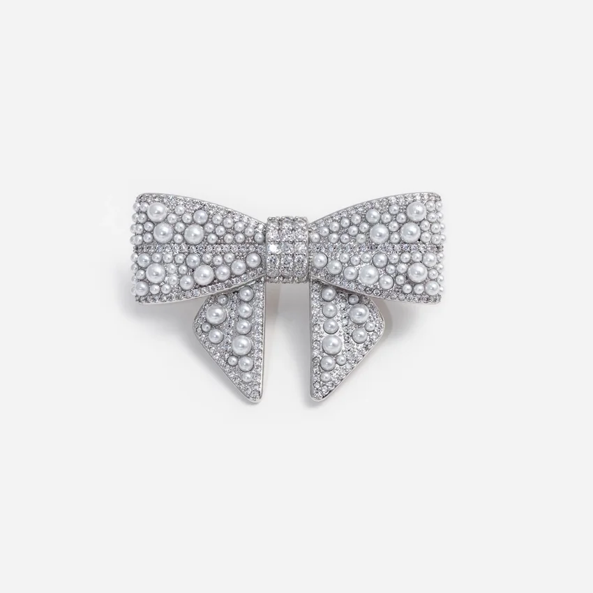 Pearl Embellished Bow Hairclip Pearl Embellished Bow Hairclip