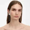 Pearl Flower Crystal Droplet Earring Pearl Flower Crystal Droplet Earring