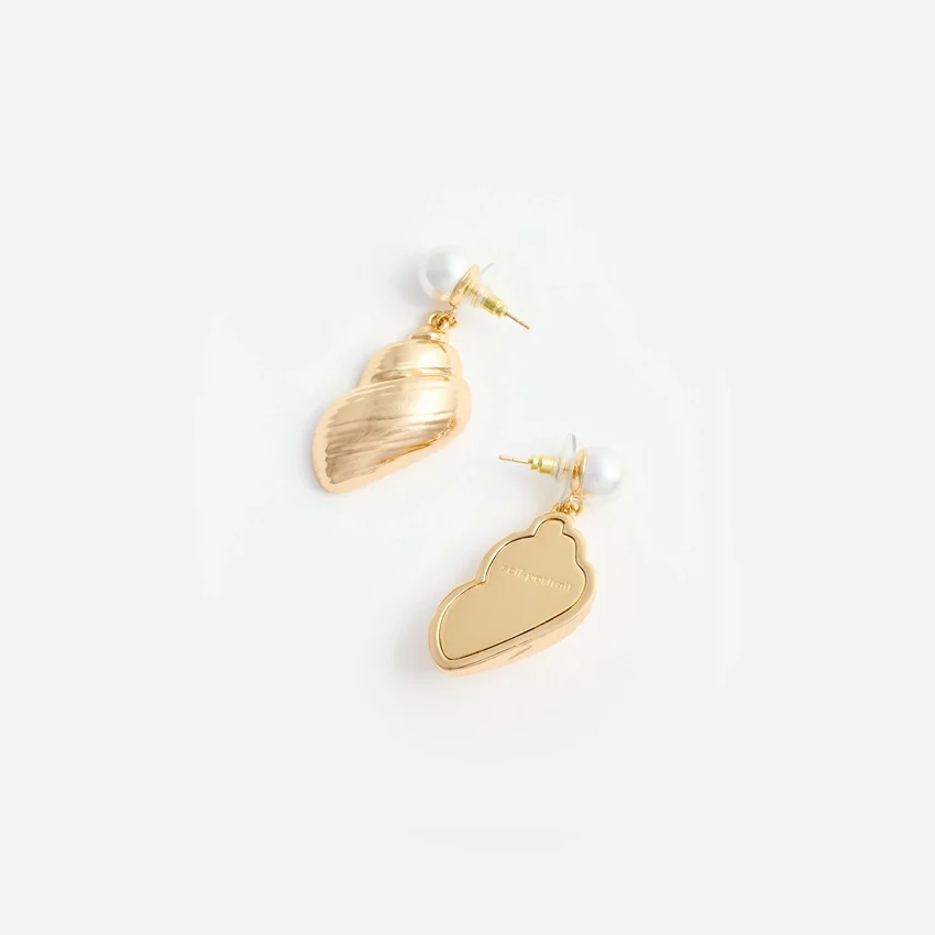 Pearl Gold Shell Earrings Pearl Gold Shell Earrings