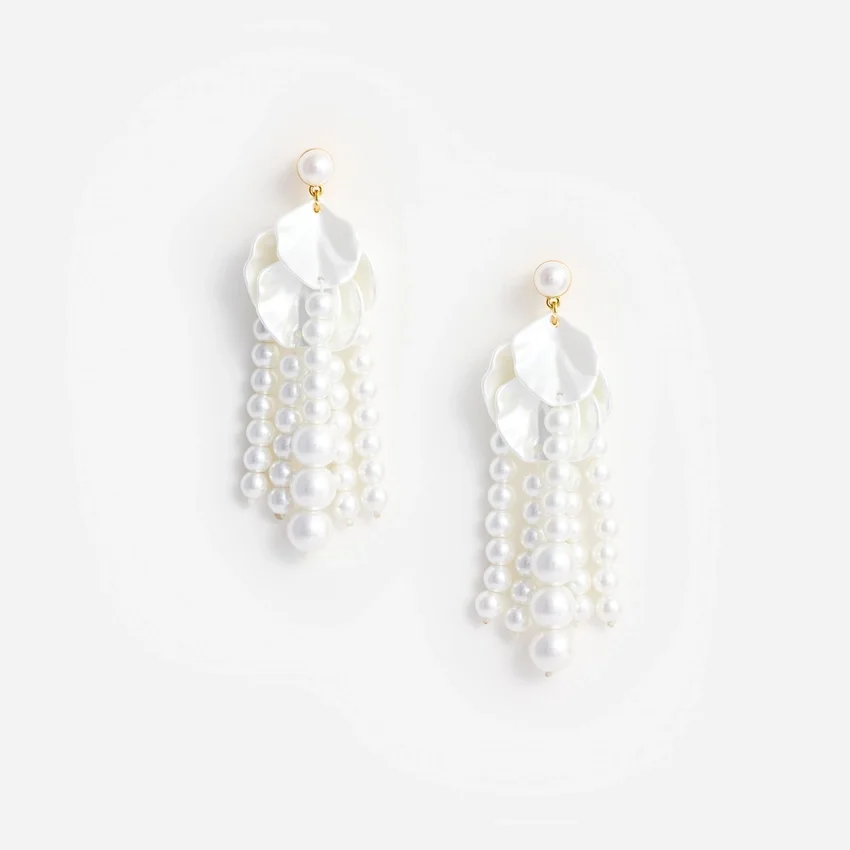 Pearl Petal Dangle Earrings Pearl Petal Dangle Earrings