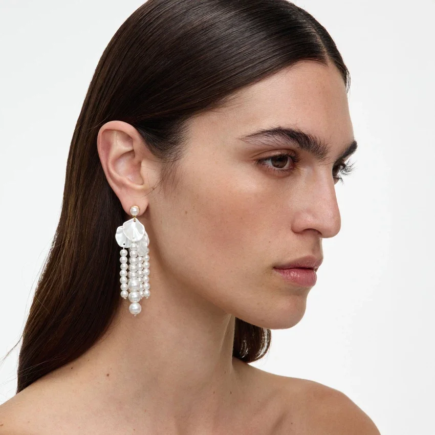 Pearl Petal Dangle Earrings Pearl Petal Dangle Earrings