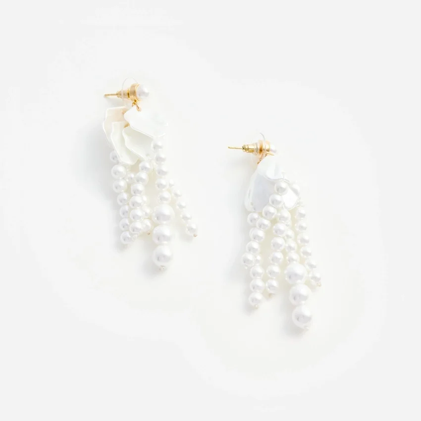 Pearl Petal Dangle Earrings Pearl Petal Dangle Earrings