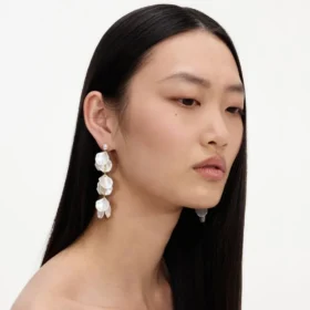 Pearl Petal Tiered Earrings