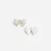 Pearl Satin Bow Earrings Pearl Satin Bow Earrings