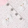 Pink Boucle Lace Bow Dress Pink Boucle Lace Bow Dress