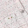 Pink Boucle Lace Bow Jacket Pink Boucle Lace Bow Jacket
