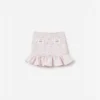 Pink Boucle Lace Bow Skirt