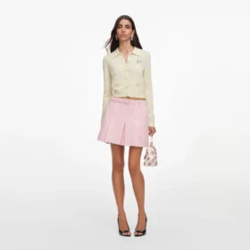 Pink Boucle Mini Skirt