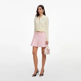 Pink Boucle Mini Skirt