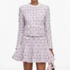 Pink Check Knit Cardigan