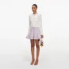Pink Check Knit Mini Skirt