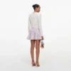 Pink Check Knit Mini Skirt