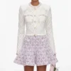 Pink Check Knit Mini Skirt