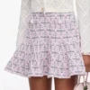 Pink Check Knit Mini Skirt