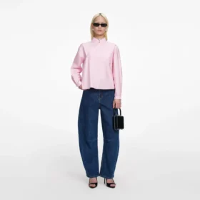 Pink Cotton Asymmetric Shirt
