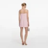Pink Crepe 3D Sequin Flower Mini Dress Pink Crepe 3D Sequin Flower Mini Dress