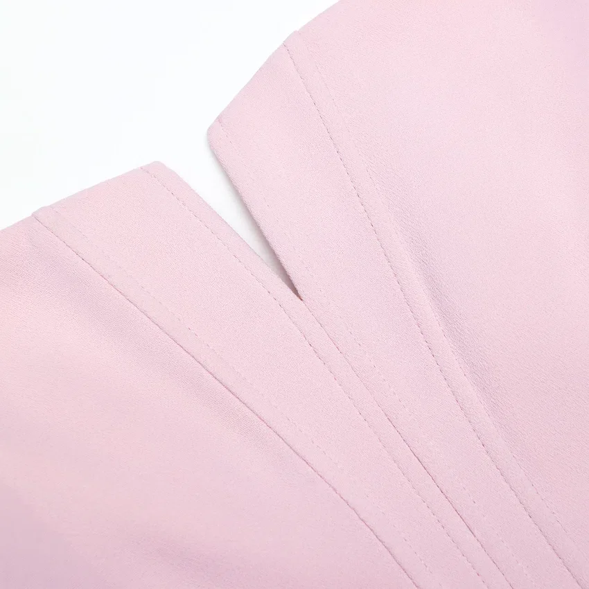 Pink Crepe Midi Dress Pink Crepe Midi Dress