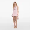 Pink Crepe Mini Dress