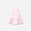 Pink Crepe Sequin Flower Dress Pink Crepe Sequin Flower Dress