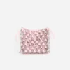 Pink Crystal Chainmail Mini Bag