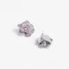 Pink Crystal Flower Earrings