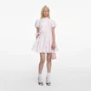 Pink Floral Cotton Drape Mini Dress Pink Floral Cotton Drape Mini Dress