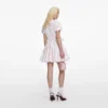Pink Floral Cotton Drape Mini Dress Pink Floral Cotton Drape Mini Dress