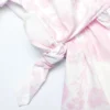 Pink Floral Cotton Drape Mini Dress Pink Floral Cotton Drape Mini Dress
