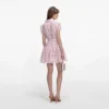 Pink Floral Lace Mini Dress
