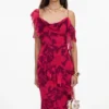 Pink Floral Ruffle Maxi Dress Pink Floral Ruffle Maxi Dress