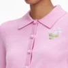 Pink Flower Embroidered Knit Cardigan