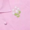 Pink Flower Embroidered Knit Cardigan