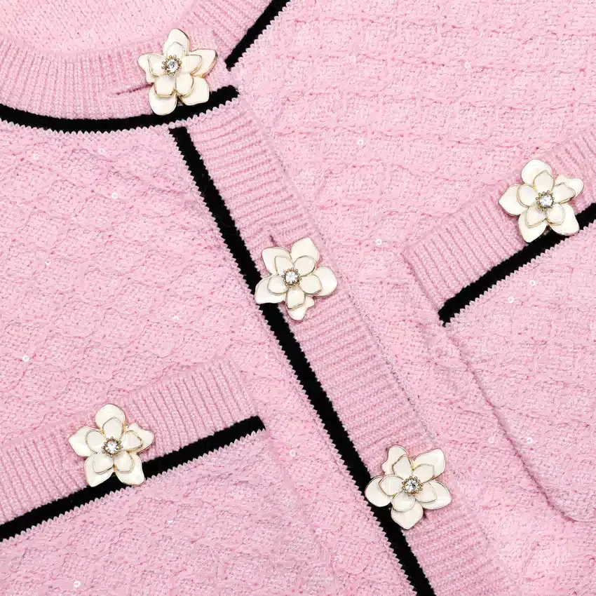 Pink Flower Knit Top Pink Flower Knit Top